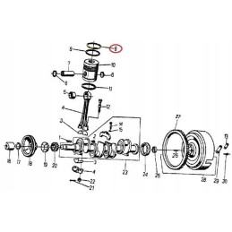 Chrome piston seal ring c 360