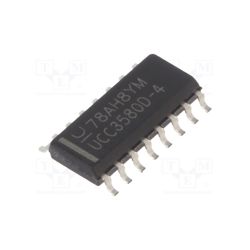 1 pcs x TEXAS INSTRUMENTS - UCC3580D-4 - IC: PMIC, PWM controller, SO16, 0÷70°C, Usup: 15÷16V, , SMPS