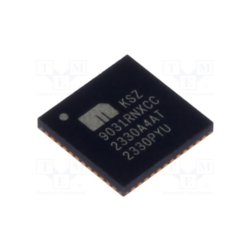 1 pcs x MICROCHIP TECHNOLOGY - KSZ9031RNXCC - IC: transceiver, 10/100/1000Base-T, MDI,MDI-X,RGMII, QFN48