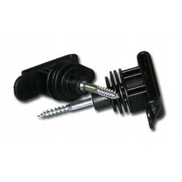 Tape insulator with wood screw, 25 pcs