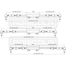 Power steering cylinder 2x80 set t 25 hydrolider