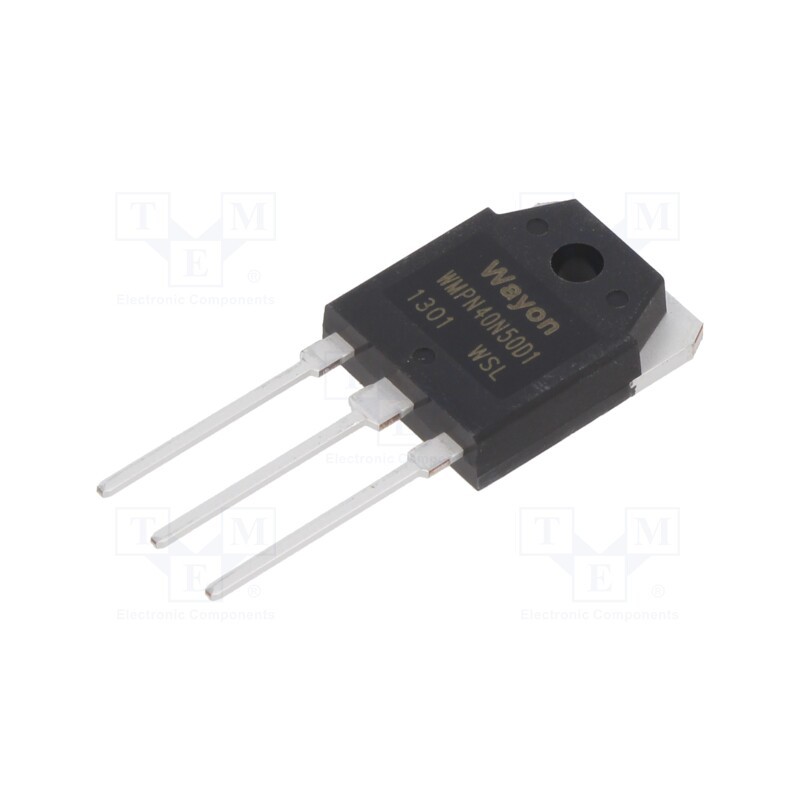 1 pcs x WAYON - WMPN40N50D1 - Transistor: N-MOSFET, WMOS™ D1, unipolar, 500V, 40A, Idm: 160A, 462W