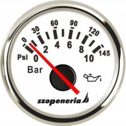 Oil pressure indicator fi 52 mm 0 10 bar white