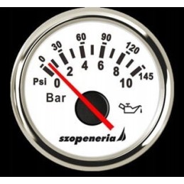Oil pressure indicator fi 52 mm 0 10 bar white