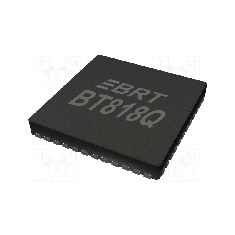 1 pcs x BRIDGETEK - BT818Q-T - IC: multimedia controller, 3.3VDC, SMD, VQFN64