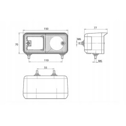 Front direction lamp for tractor loader was w07p