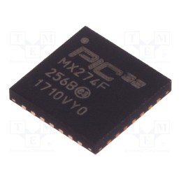 1 pcs x MICROCHIP TECHNOLOGY - PIC32MX274F256B-I/MM - IC: PIC microcontroller, 256kB, 2.5÷3.6VDC, SMD, QFN28, PIC32