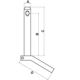 Connector pin with handle 25x130mm