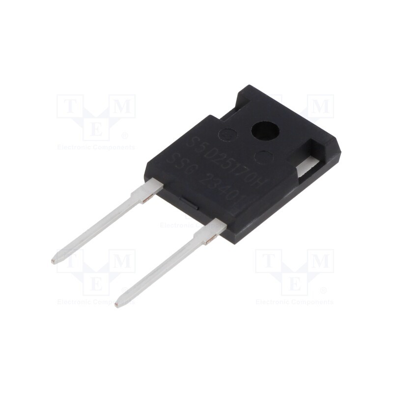 1 pcs x SMC DIODE SOLUTIONS - S5D25170H - Diode: Schottky rectifying, SiC, THT, 1.7kV, 25A, 384.6W, TO247AC