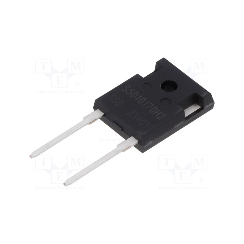 1 pcs x SMC DIODE SOLUTIONS - S5D10170H2 - Diode: Schottky rectifying, SiC, THT, 1.7kV, 10A, 333.4W, TO247AC
