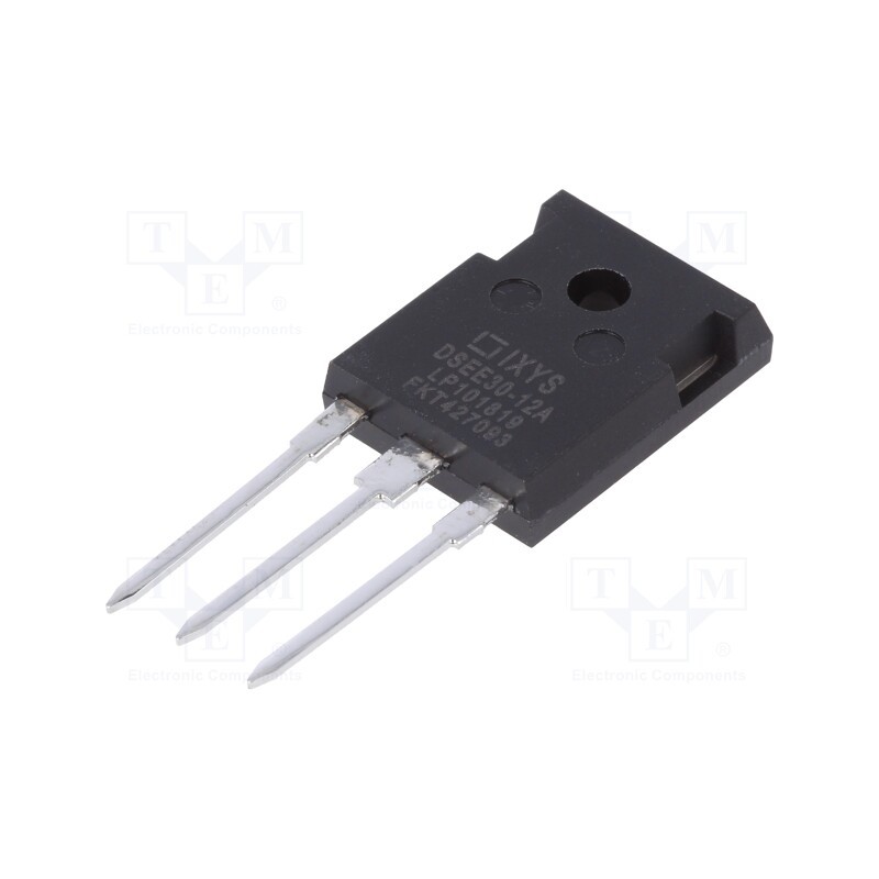 1 pcs x IXYS - DSEE30-12A - Diode: rectifying, THT, 1.2kV, 30A, , Ifsm: 200A, TO247-3, 165W