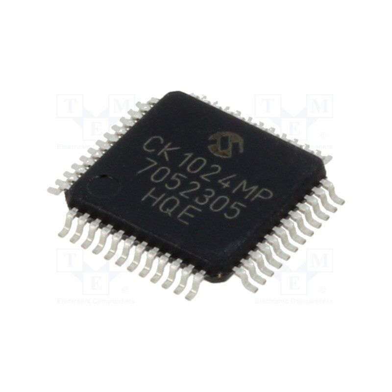 1 pcs x MICROCHIP TECHNOLOGY - DSPIC33CK1024MP705-E/PT - IC: dsPIC microcontroller, 1024kB, 128kBSRAM, TQFP48, 3÷3.6VDC