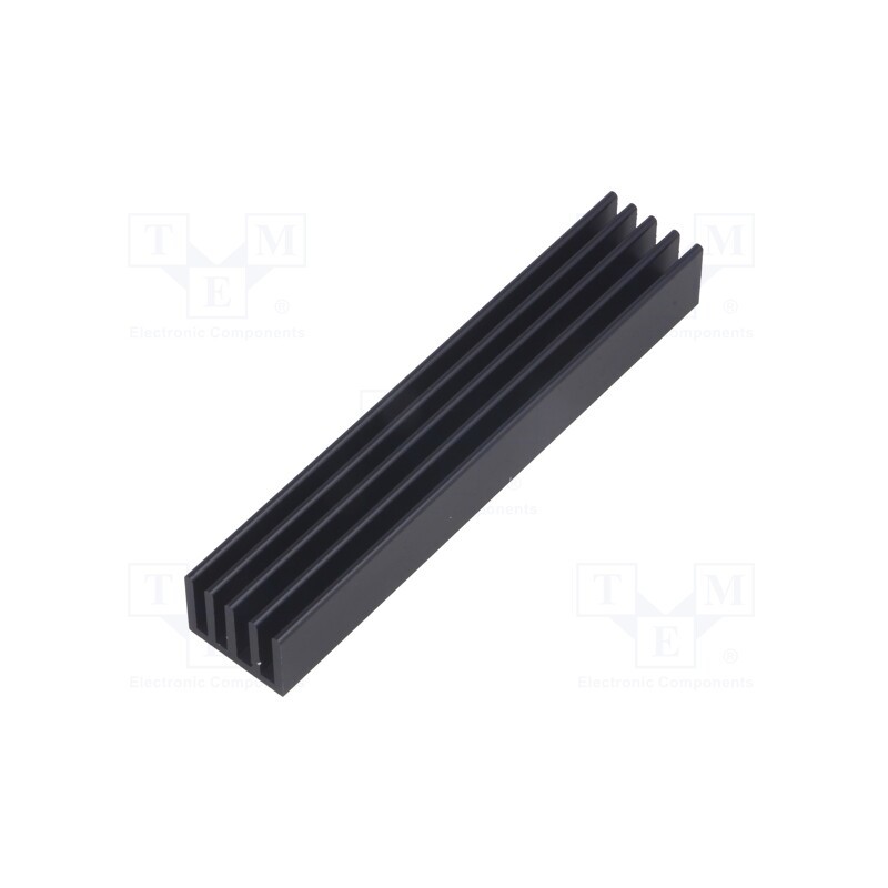 1 pcs x FISCHER ELEKTRONIK - SK 632 100 SA - Heatsink: extruded, grilled, black, L: 100mm, W: 19mm, H: 10mm