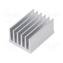 1 pcs x FISCHER ELEKTRONIK - SK 657 50 AL - Heatsink: extruded, grilled, natural, L: 50mm, W: 36.8mm, H: 25mm