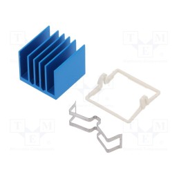 1 pcs x Advanced Thermal Solutions - ATS-X53210P-C1-R0 - Heatsink: extruded, grilled, BGA, blue, L: 21mm, W: 21mm, H: 17.5mm