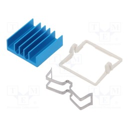 1 pcs x Advanced Thermal Solutions - ATS-X53210B-C1-R0 - Heatsink: extruded, grilled, BGA, blue, L: 21mm, W: 21mm, H: 7.5mm