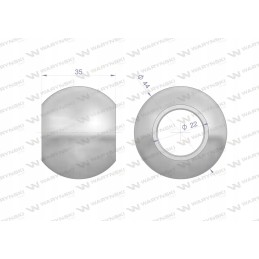 Hardened ball, category 1, 44x22x35 Warynski
