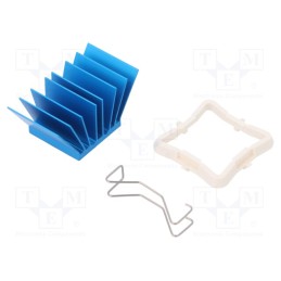 1 pcs x Advanced Thermal Solutions - ATS-50210P-C1-R0 - Heatsink: extruded, grilled, BGA, blue, L: 21mm, W: 21mm, H: 17.5mm