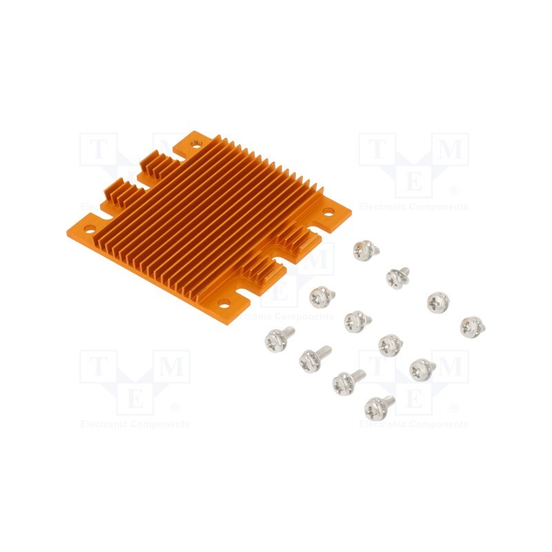 1 pcs x Advanced Thermal Solutions - ATS-1143-C1-R0 - Heatsink: extruded, grilled, BGA, golden, L: 58mm, W: 61mm, H: 6.1mm