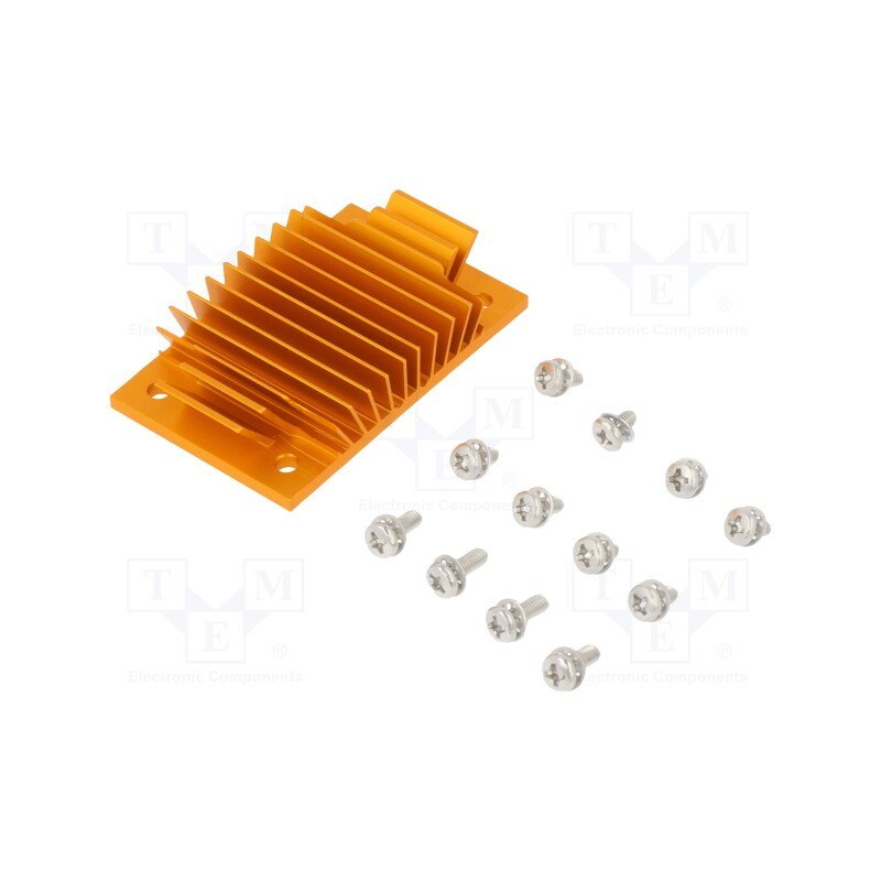 1 pcs x Advanced Thermal Solutions - ATS-1139-C1-R0 - Heatsink: extruded, grilled, BGA, golden, L: 37mm, W: 58mm, H: 11.4mm
