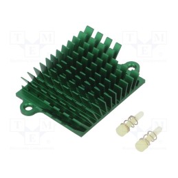 1 pcs x Advanced Thermal Solutions - ATS-1041-C1-R0 - Heatsink: extruded, grilled, BGA, green, L: 41mm, W: 45mm, H: 10mm