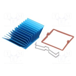 1 pcs x Advanced Thermal Solutions - ATS-X50375P-C1-R0 - Heatsink: extruded, grilled, BGA, blue, L: 37.5mm, W: 37.5mm, 2.1°C/W