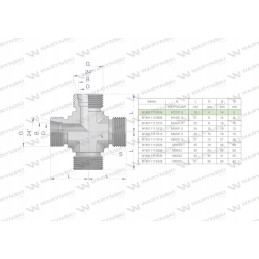 Metric hydraulic cross-piece bbbb m12x1 5 06l in