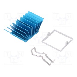 1 pcs x Advanced Thermal Solutions - ATS-X50290P-C1-R0 - Heatsink: extruded, grilled, BGA, blue, L: 29mm, W: 29mm, H: 17.5mm