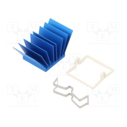 1 pcs x Advanced Thermal Solutions - ATS-X50210P-C1-R0 - Heatsink: extruded, grilled, BGA, blue, L: 21mm, W: 21mm, H: 17.5mm