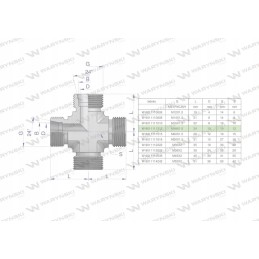 Metric hydraulic cross-piece bbbb m18x1 5 12l in