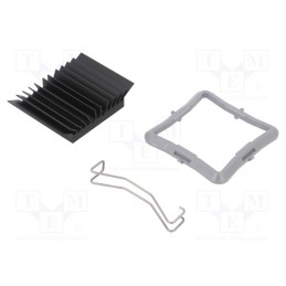 1 pcs x Advanced Thermal Solutions - ATS-51325D-C1-R0 - Heatsink: extruded, grilled, BGA, black, L: 32.5mm, W: 32.5mm, 6°C/W
