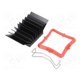 1 pcs x Advanced Thermal Solutions - ATS-51270K-C1-R0 - Heatsink: extruded, grilled, BGA, black, L: 27mm, W: 27mm, H: 14.5mm