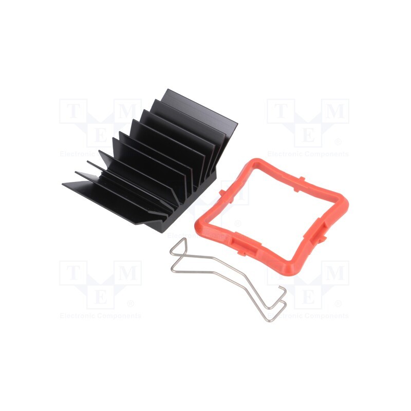 1 pcs x Advanced Thermal Solutions - ATS-51270K-C1-R0 - Heatsink: extruded, grilled, BGA, black, L: 27mm, W: 27mm, H: 14.5mm