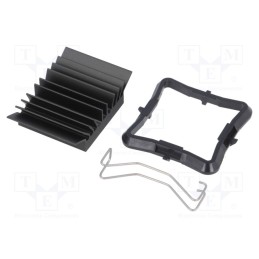 1 pcs x Advanced Thermal Solutions - ATS-51250D-C1-R0 - Heatsink: extruded, grilled, BGA, black, L: 25mm, W: 25mm, H: 9.5mm