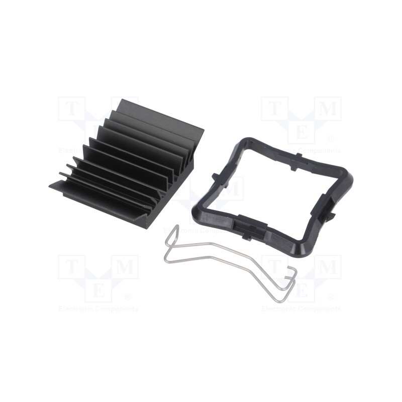 1 pcs x Advanced Thermal Solutions - ATS-51250D-C1-R0 - Heatsink: extruded, grilled, BGA, black, L: 25mm, W: 25mm, H: 9.5mm