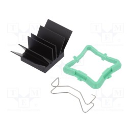 1 pcs x Advanced Thermal Solutions - ATS-51190K-C1-R0 - Heatsink: extruded, grilled, BGA, black, L: 19mm, W: 19mm, H: 14.5mm