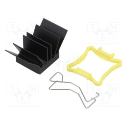 1 pcs x Advanced Thermal Solutions - ATS-51170K-C1-R0 - Heatsink: extruded, grilled, BGA, black, L: 17mm, W: 17mm, H: 14.5mm