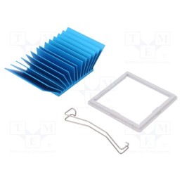 1 pcs x Advanced Thermal Solutions - ATS-50425P-C1-R0 - Heatsink: extruded, grilled, BGA, blue, L: 42.5mm, W: 42.5mm, 1.9°C/W