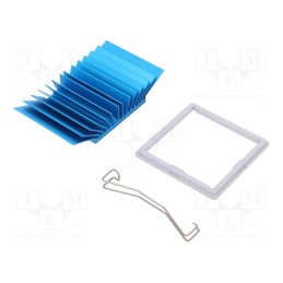 1 pcs x Advanced Thermal Solutions - ATS-50425G-C1-R0 - Heatsink: extruded, grilled, BGA, blue, L: 42.5mm, W: 42.5mm, 2.4°C/W