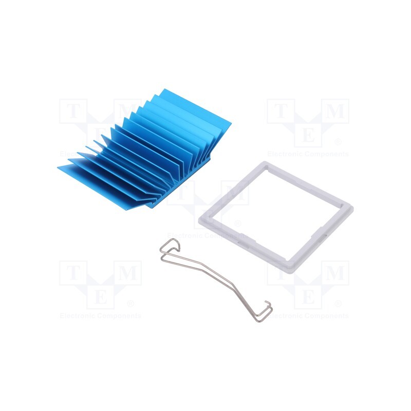 1 pcs x Advanced Thermal Solutions - ATS-50425G-C1-R0 - Heatsink: extruded, grilled, BGA, blue, L: 42.5mm, W: 42.5mm, 2.4°C/W
