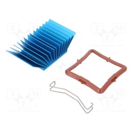1 pcs x Advanced Thermal Solutions - ATS-50375P-C1-R0 - Heatsink: extruded, grilled, BGA, blue, L: 37.5mm, W: 37.5mm, 2.1°C/W