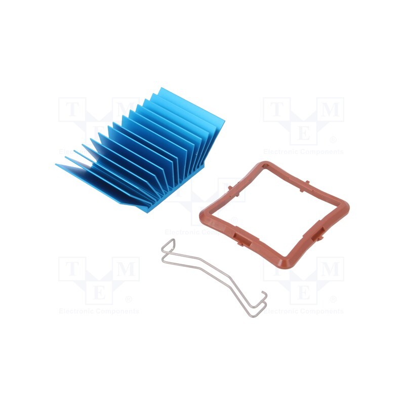 1 pcs x Advanced Thermal Solutions - ATS-50375P-C1-R0 - Heatsink: extruded, grilled, BGA, blue, L: 37.5mm, W: 37.5mm, 2.1°C/W