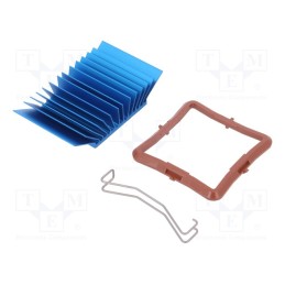 1 pcs x Advanced Thermal Solutions - ATS-50375G-C1-R0 - Heatsink: extruded, grilled, BGA, blue, L: 37.5mm, W: 37.5mm, 2.8°C/W