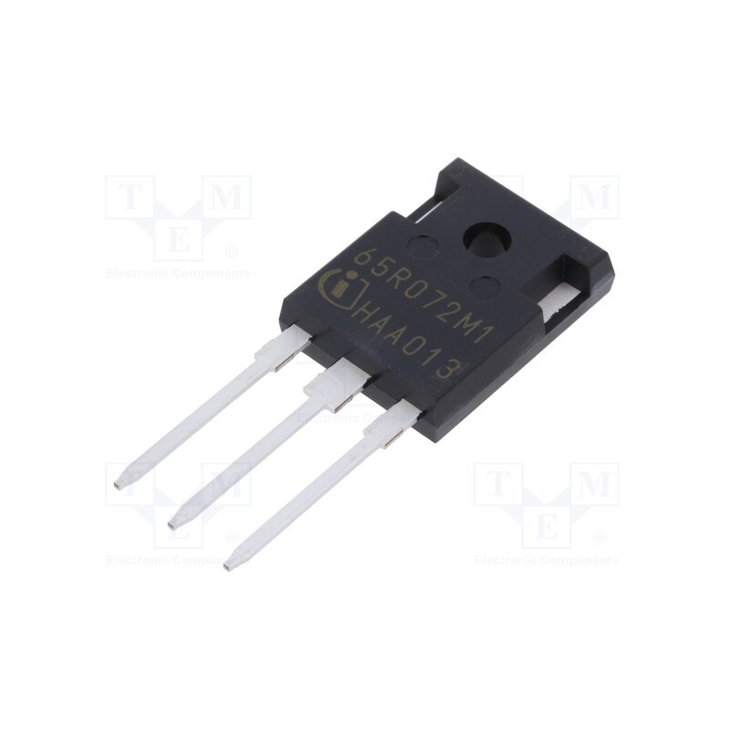 1 pcs x INFINEON TECHNOLOGIES - IMW65R072M1HXKSA1 - Transistor: N-MOSFET, SiC, unipolar, 650V, 18A, Idm: 69A, 96W, TO247