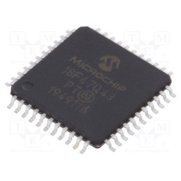 1 pcs x MICROCHIP TECHNOLOGY - PIC18F47Q43-I/PT - IC: PIC microcontroller, 128kB, 64MHz, I2C,SPI x2,UART x5, SMD