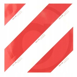 Self-adhesive warning foil left or right