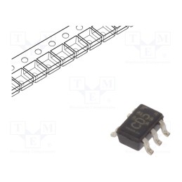 1 pcs x TEXAS INSTRUMENTS - SN74LVC1GU04DCKT - IC: digital, NOT, Ch: 1, CMOS, SMD, SC70-5, 1.65÷5.5VDC, -40÷125°C