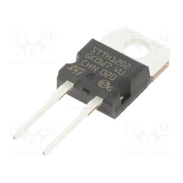 1 pcs x STMicroelectronics - STTH1202D - Diode: rectifying, THT, 200V, 12A, , Ifsm: 100A, TO220AC, 18ns