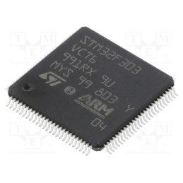 1 pcs x STMicroelectronics - STM32F303VCT6 - IC: ARM microcontroller, 72MHz, LQFP100, 2÷3.6VDC, -40÷85°C