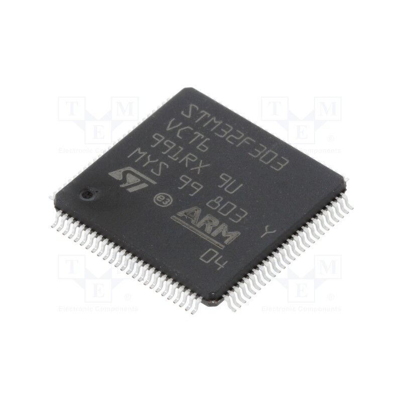 1 pcs x STMicroelectronics - STM32F303VCT6 - IC: ARM microcontroller, 72MHz, LQFP100, 2÷3.6VDC, -40÷85°C
